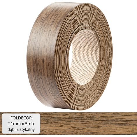 Bordatura per mobili in melaminico effetto rovere rustico con colla a caldo, 21 mm (5 m) (1/5)