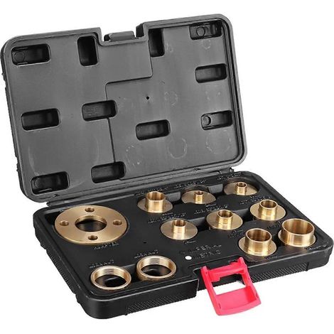 Lot de 11 bagues de guidage pour défonceuse à bois, 10-30 mm, en cuivre de qualité supérieure. (1/5)