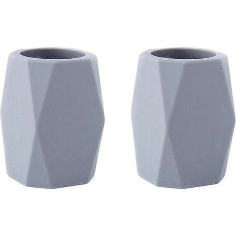 Set di 2 portapenne in silicone, contenitore per spazzolino da denti, organizer da scrivania, impermeabile e antiscivolo, accessorio da ufficio multifunzionale per Z (1/5)
