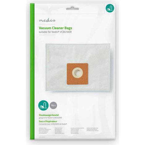 Nedis DUBG120NED10 Bolsa de Aspiradora Blanca 10 Piezas