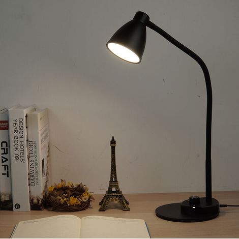 1pc LED Desk Lamp with USB Charging Port 3 Color Modes Fully Dimmable Reading Lamp Flexible Desk Lamp Gooseneck Table Lamp for Bedside Office (1/5)
