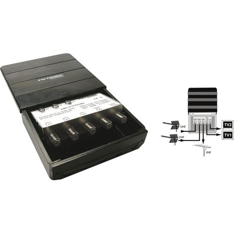Amplificatore per Antenne Tv da Esterno 3 in 2 Out