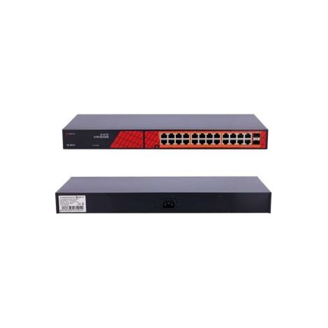 Safire Switch Hi-PoE 24 porte PoE + 2 SFP Uplink Velocità porte Gigabit 10/100/1000Mbps (1/5)