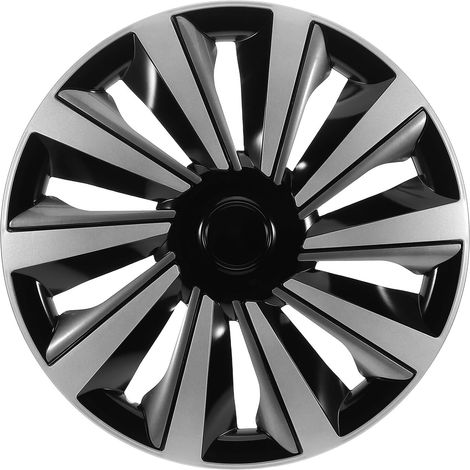 Enjoliveur de Roue 15 Pouces en Polypropylène Argenté Cache-Moyeux Central de Roue Voiture Kit de Protection et Entretien des Enjoliveurs Couvre-Jantes Solide pour Usage Urbain (1/5)