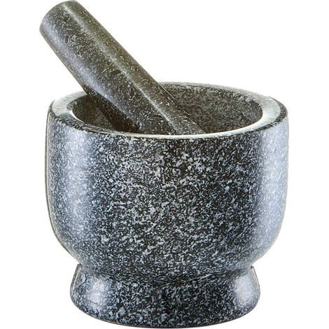 Zeller 24500 - Set di mortaio e pestello, granito, colore antracite (1/2)