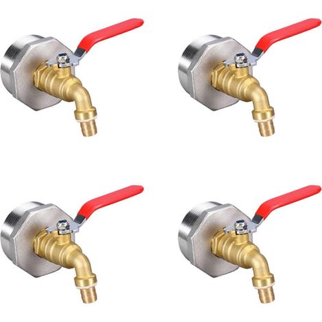 Raccords en laiton de 4 x 2 pouces avec joint EPDM pour fûts de 55 gallons - JBMEDIA (1/4)