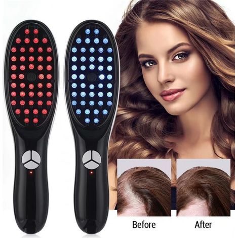 Cepillo capilar innovador con luz roja y azul y tecnología de nano-spray.