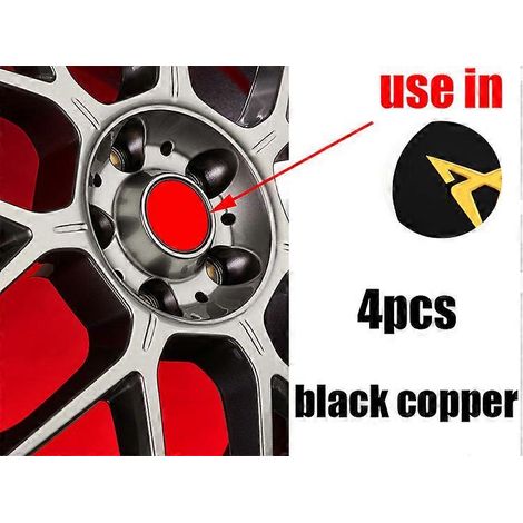 Lot de 4 cache-moyeux de roue 3D 60 mm et 56 mm pour voiture - Accessoires de décoration et d'emblèmes créatifs (1/4)