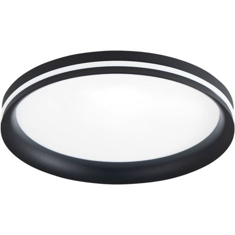 Isy - Plafonnier LED Fabas Luce Aluminium - LED intégrée 42W IP20 Noir