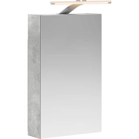 Maison Exclusive - Badezimmerspiegelschrank mit Regal Beton Grau