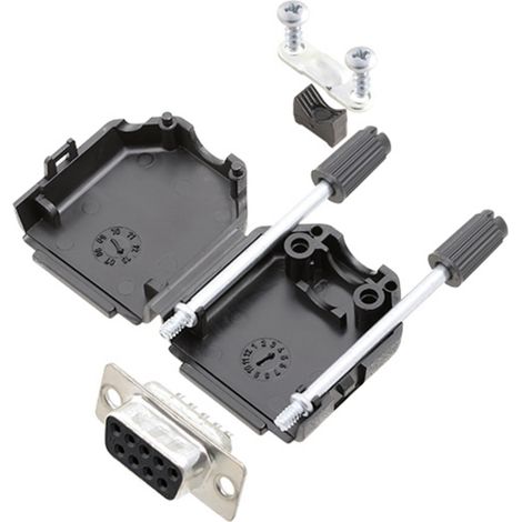 TRU COMPONENTS TCDPPK09BKDBSK 7709164K D-SUB Buchsenleisten-Set 180 ° Polzahl: 9 Lötkelch 1 St.