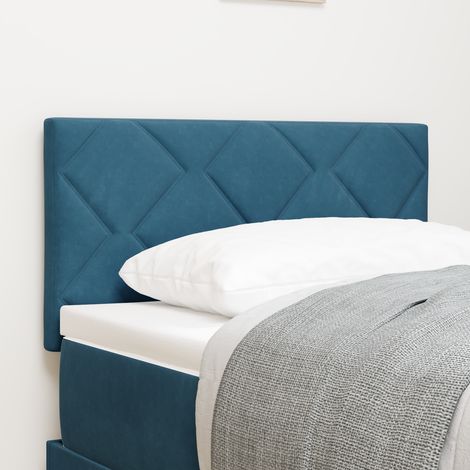LED Headboard with LED Strip Lights Dark blue 80 cm Velvet vidaXL (1/5)