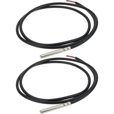 Sonde de température NTC Lot de 2 Acier inoxydable et silicone 20 kΩ Pour appareils ménagers et industriels (1/5)