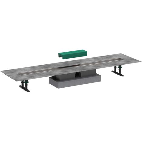 Hansgrohe uBox universal - Kit completo de canaleta de ducha lineal 1200, para instalación plana, acero inoxidable 56021180 (1/2)