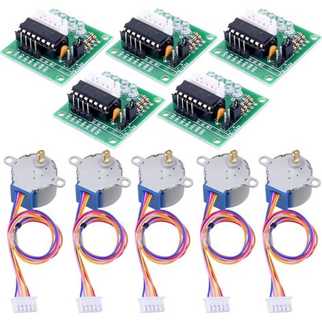 Kit 5 Motori Passo Passo 28BYJ-48 12V con Driver ULN2003 – Silenziosi e Precisi per Arduino, Robotica e Automazione Domestica (1/5)