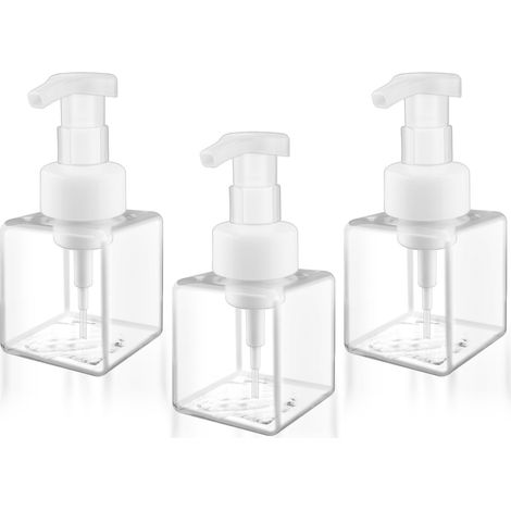 Distributeur De Savon Mousse - 250ml Petg Transparent - Pour Salle De Bain Et Cuisine - Lot De 3 (1/5)