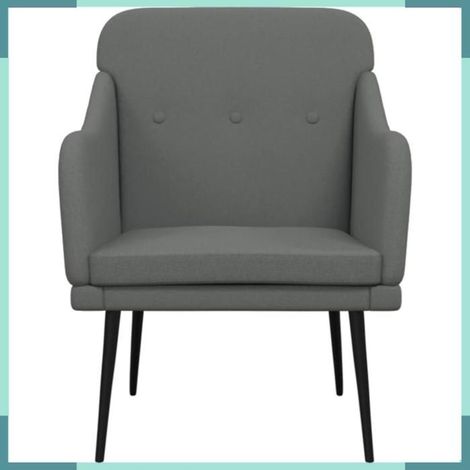 351475 Fauteuil Gris foncé 63x76x80 cm Tissu (1/5)
