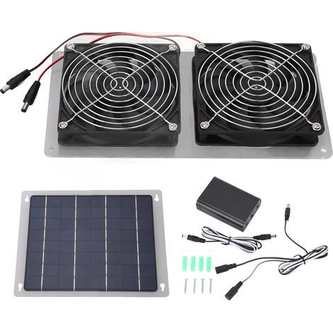 100-W-Solarventilator-Set, Abluftbetriebene Außenbelüftung, Kühlung für Tierhäuser und Dachböden (1/5)