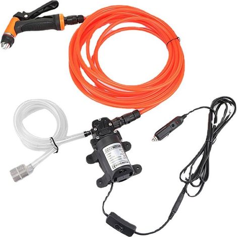 Lave-voiture, pompe à eau 12v, nettoyeur haute pression, mini-laveur électrique portable auto-amorçant, accessoires de voiture (1/5)
