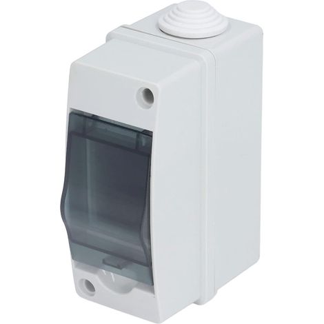 2 Voies Protection de Distribution Boîtier, IP66 2 Modules Rail Din Couvercle Transparent étanche,Boîte Jonction de Distribution Extérieure pour Mural Intérieur Extérieur, 4,9x2,2x3,5 Po (1/5)