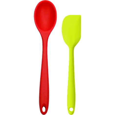 Ensemble Ustensiles Cuisine - Acier Inoxydable Et Silicone Noir - Pour Cuisson Et Service - Lot De 2 Pieces (1/5)
