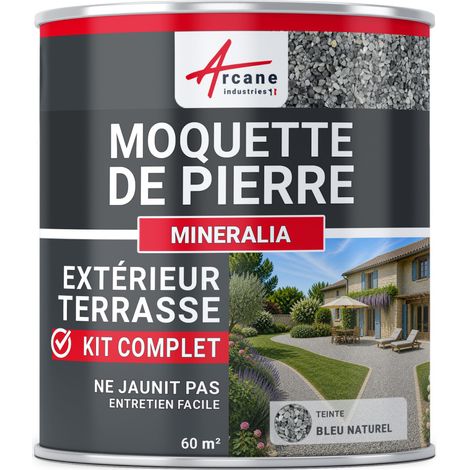 Arcane Industries – Moquette de pierre drainante pour terrasse extérieure – Résistante aux UV et intempéries – 60 m² – Aspect antidérapant naturel
