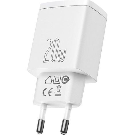 Chargeur compact compatible avec double sortie USB-A/USB-C 20 W (1/5)