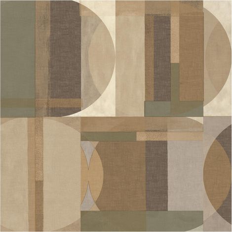 Arcadia Abstract Geometric Wallpaper Brown Green Grey Paste The Wall Vinyl (1/4)