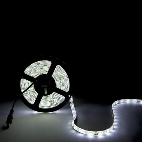 Striscia da 300 LED 80W 4.400Lm CRI85 6000ºK SMD5630 12VDC x5M 40.000H [CA-PL219010-CW]-Bianco freddo