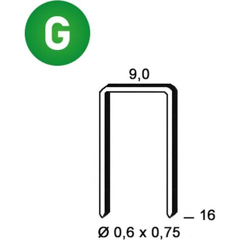 6 000 Agrafes Galvanisées V-16 - 9x16x0.6x0.75 mm - D-Work (1/5)