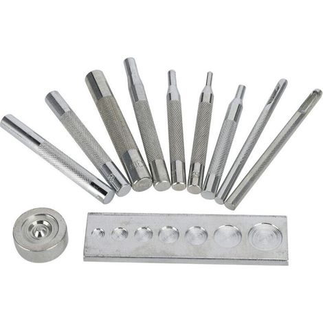 Kit de Rivets à Pression avec Poignée Métallique pour Installation Cuir DIY (1/5)