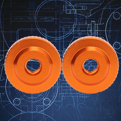 10 Stück/Set M4x14x5 Handanziehmuttern aus Aluminiumlegierung, orange (1/5)