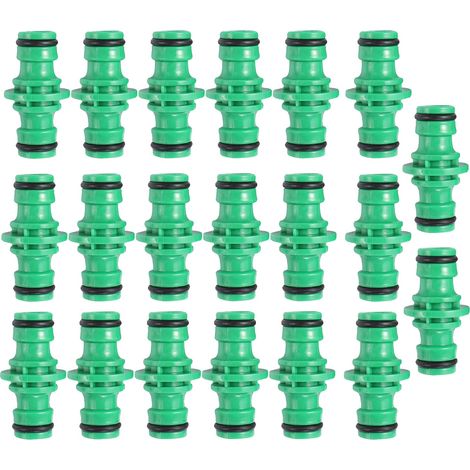 Conector de manguera, desconexión rápida, plástico resistente, 1/2", 20 piezas (1/2)