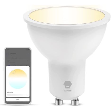 GU10W Ampoule LED Wifi Intelligente GU10 - Bulle Blanche Connectée pour Économie d'Énergie - Contrôlable depuis Smartphone - Puissance 5W (1/5)