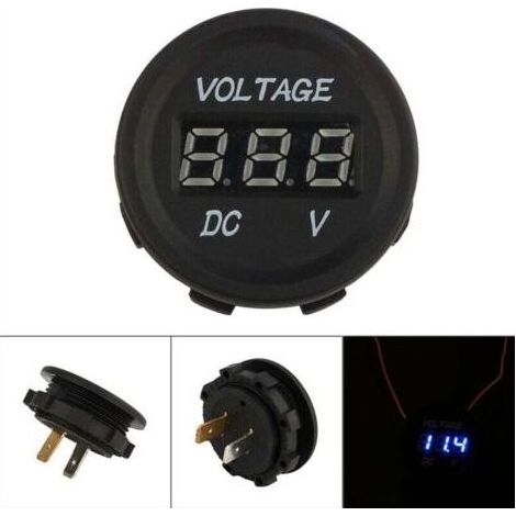 Voltmètre numérique LED étanche pour voiture et moto ZY 12 V-24 V CC (1/4)