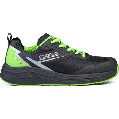 Sparco BTB0013B10 Lucas Scarpe Antinfortunistiche S3S ESD HRO Uomo Donna Stile Running Puntale Composito Taglia 46 colore Grigio Verde