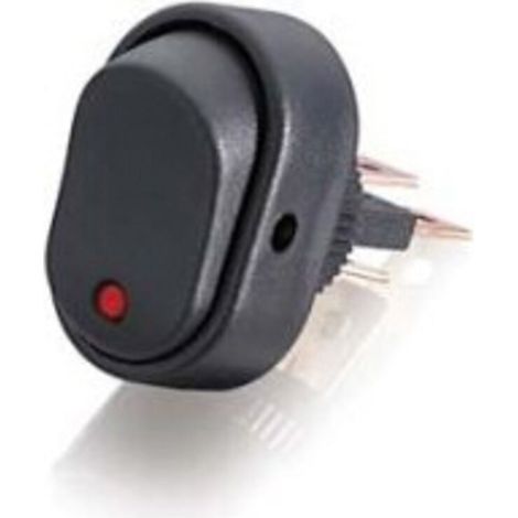 Interruptor ovalado con LED rojo