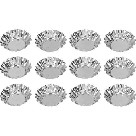 12-teilige Eierkuchenform, Mini-Rund-Muffinform aus Edelstahl, Backwerkzeug-Set (1/5)