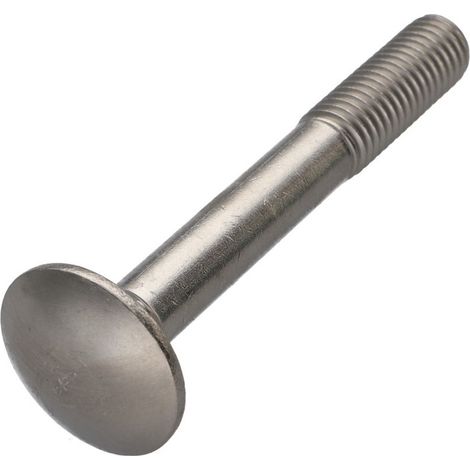 Vis métaux TRCC JAPY tête ronde collet carré Inox A4 M6X70 Filetage partiel-100 pièces