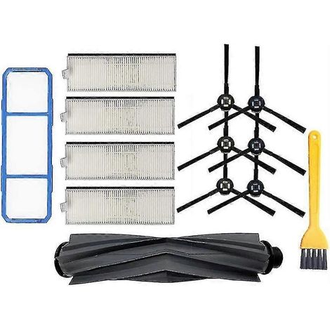 Pièces détachées pour aspirateur robot Silvercrest SSR1 SSR1 A9S A9 A7 : brosse principale, brosse latérale et filtre HEPA (Haoyi)-AquaForge (1/5)