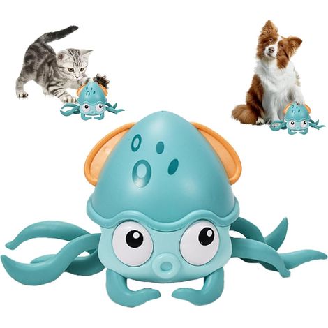 Jouet interactif pour animaux de compagnie et chats en forme de pieuvre avec parcours d'obstacles, musique, sons et lumières LED (1/5)