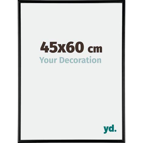 Your Decoration - 45x60 cm - Cadres Photos en Aluminium Avec Verre acrylique - Anti-Reflet - Excellente Qualité - Noir Brillant - Cadre Decoration Murale - Kent.