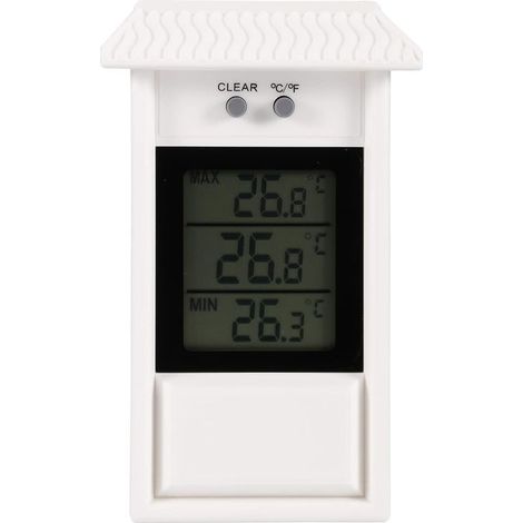 blancthermomètre numérique Maxima Minima,30.1053,résistant aux intempéries,utilisable à l'intérieur ou à l'extérieur (1/5)