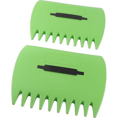 Lot de 2 ramasseurs de feuilles mortes, pinces à feuilles et branches mortes, râteau à main en plastique pour jardin et pelouse (1/5)