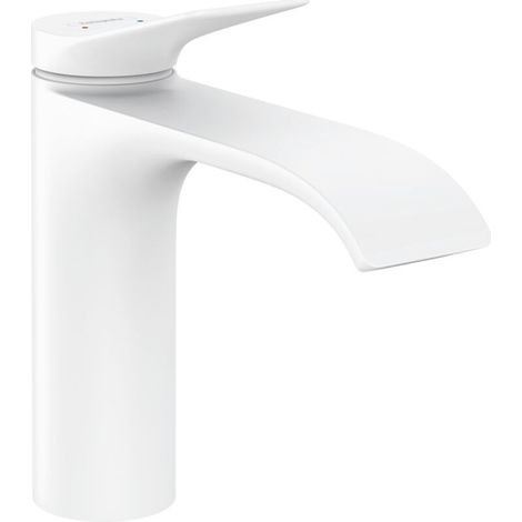 Mitigeur de lavabo Vivenis 110 – Dispositif d'évacuation des eaux usées – Jet cascade – Poignée à levier ergonomique – Hauteur 110 mm (1/4)