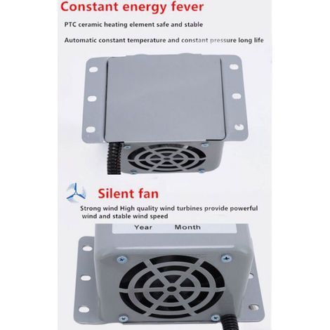 Dégivreur Électrique - Chauffage 24 V 800 W - 2 Sorties D'Air - Pour Voiture Atelier Maison - 1 Pièce (1/5)