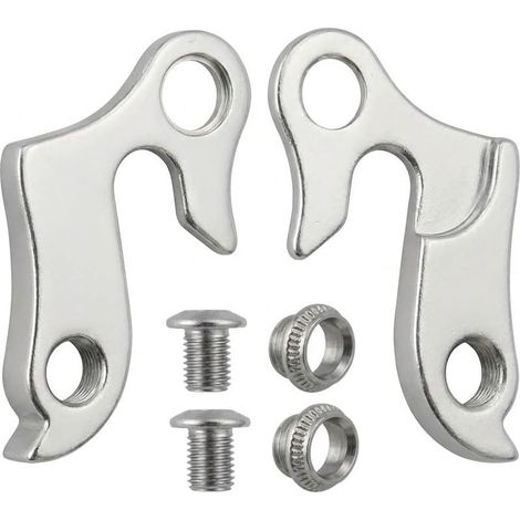 Lot de 2 pattes de dérailleur de vélo avec écrous, adaptateur de suspension en aluminium, pour vélo de route, VTT (1/5)