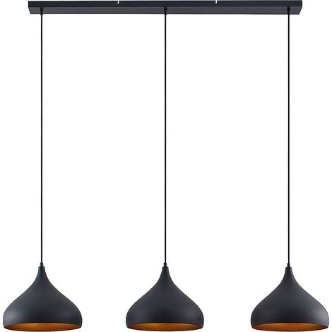 Lindby Lámpara colgante 'Elamira' en Negro de Metal