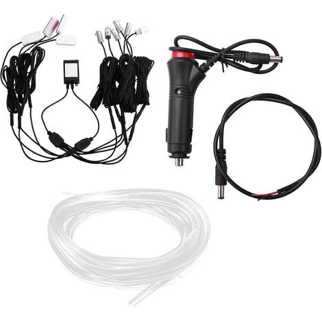10 en 1 RGB LED avec 8m décoration intérieure voiture fibre optique bande lumineuse par App Control 12v Decorati (1/5)
