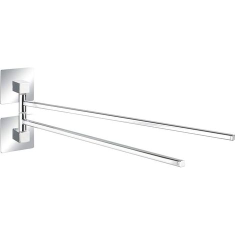 Wenko Quadro soporte toalla mural cromo 40 cm